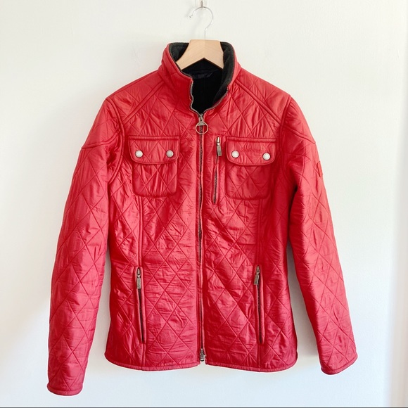 Barbour Red Quilted Jacket 